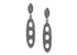 Pave Diamond Mini ovals Dangle Earrings, (DER-042)
